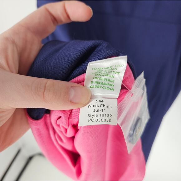 Lilly Pulitzer Bright Navy Fiona Combo Dress XL - Picture 10 of 11